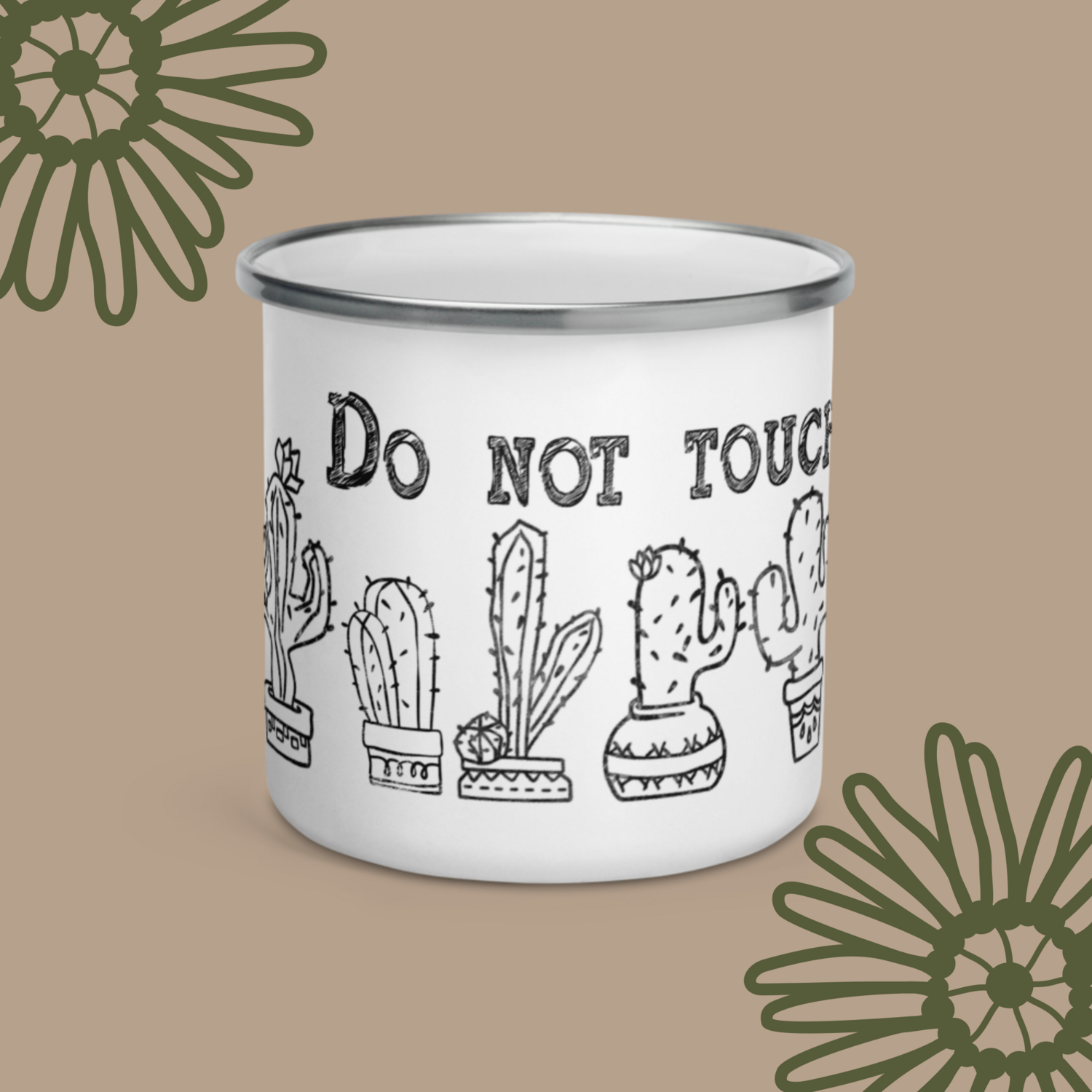 Do Not Touch Enamel Mug