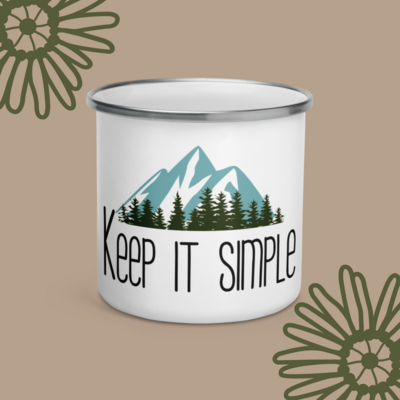 Keep It Simple Enamel Mug