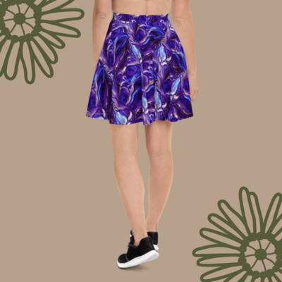AI Acrylic Pour Skater Skirt
