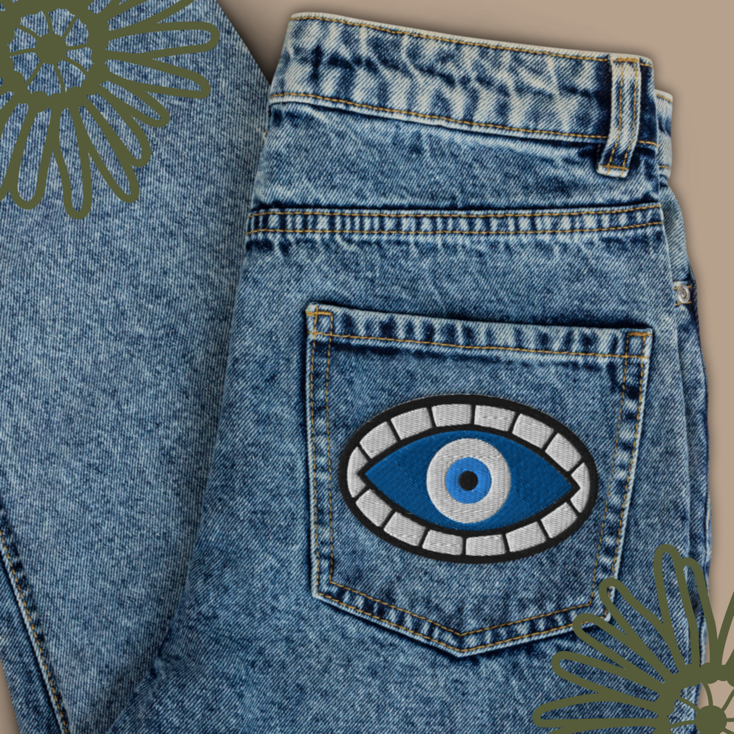 Evil Eye Embroidered patch