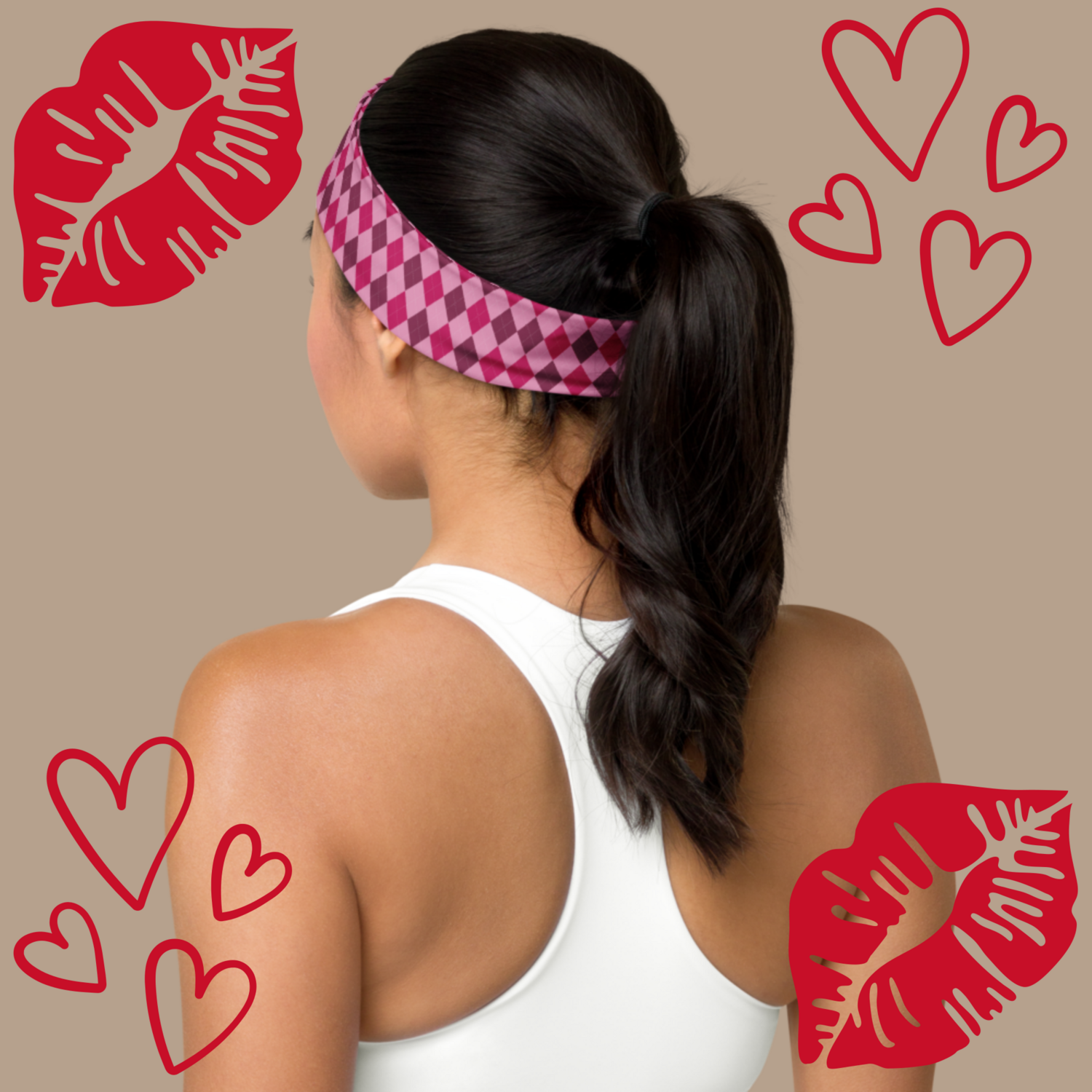 Valentine Argyle 2 Headband