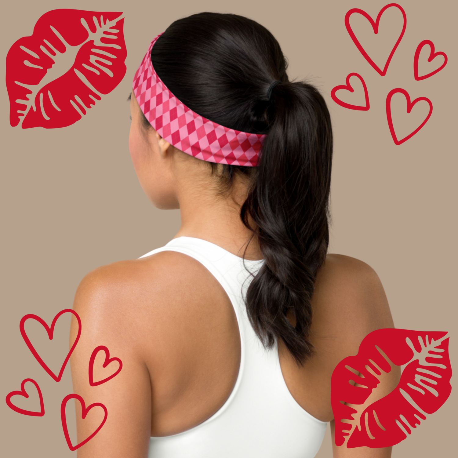 Valentine Argyle Headband