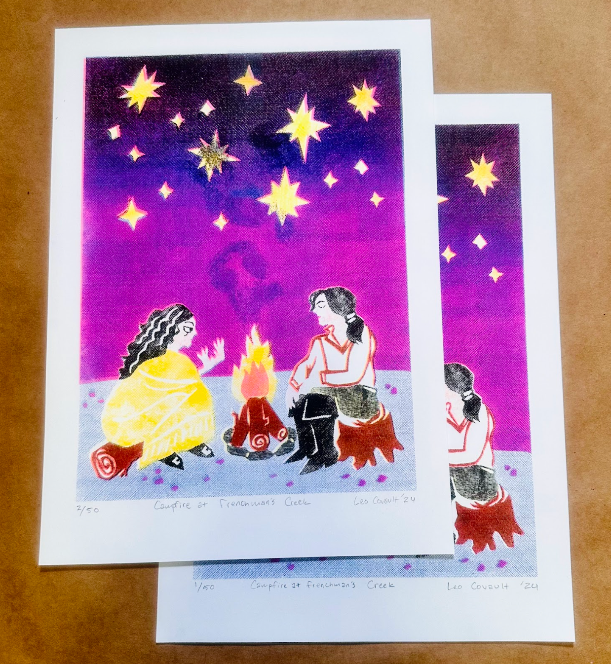 Campfire Riso Print