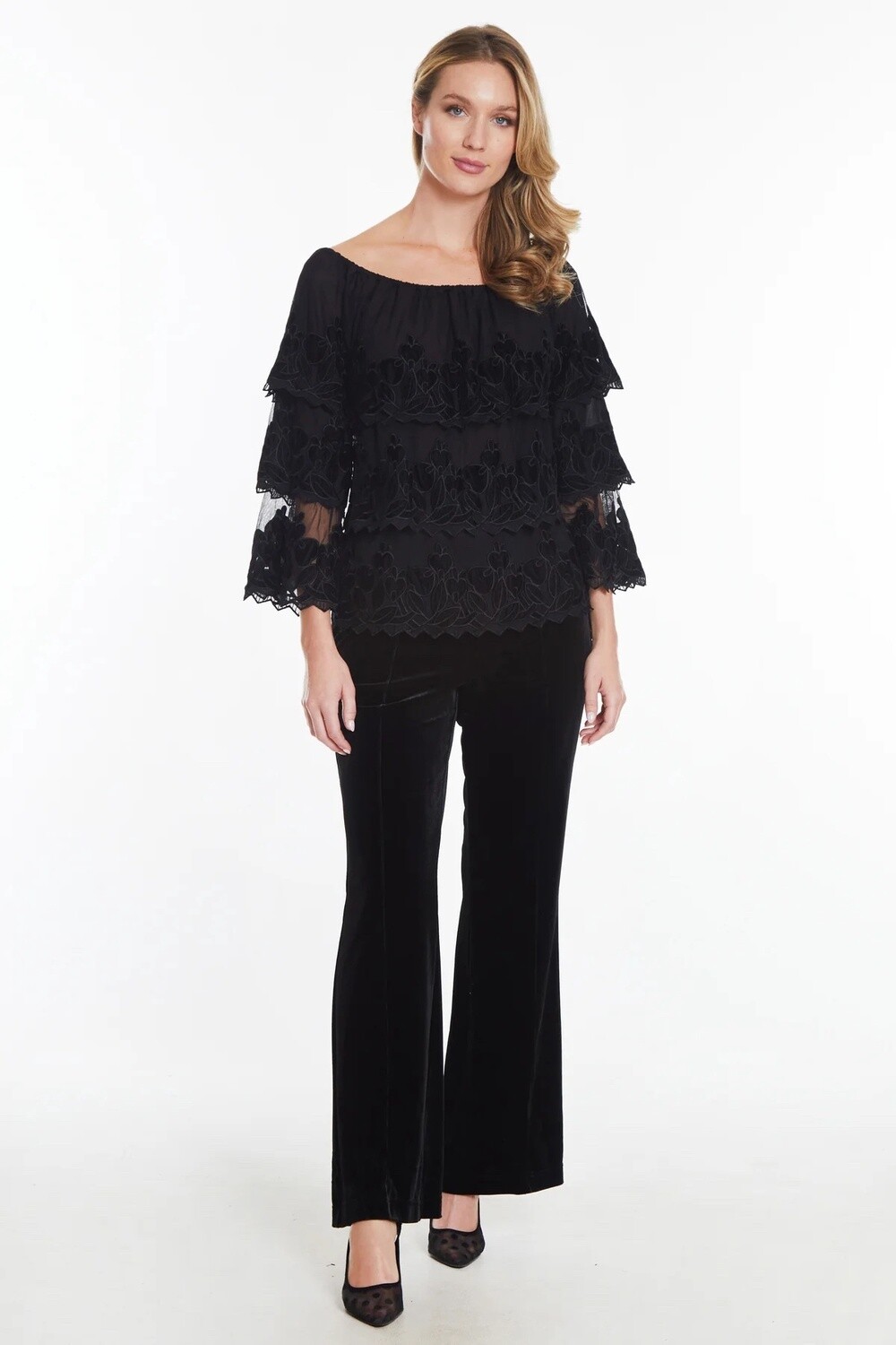 Wide Leg Velvet Pants  (Plus)