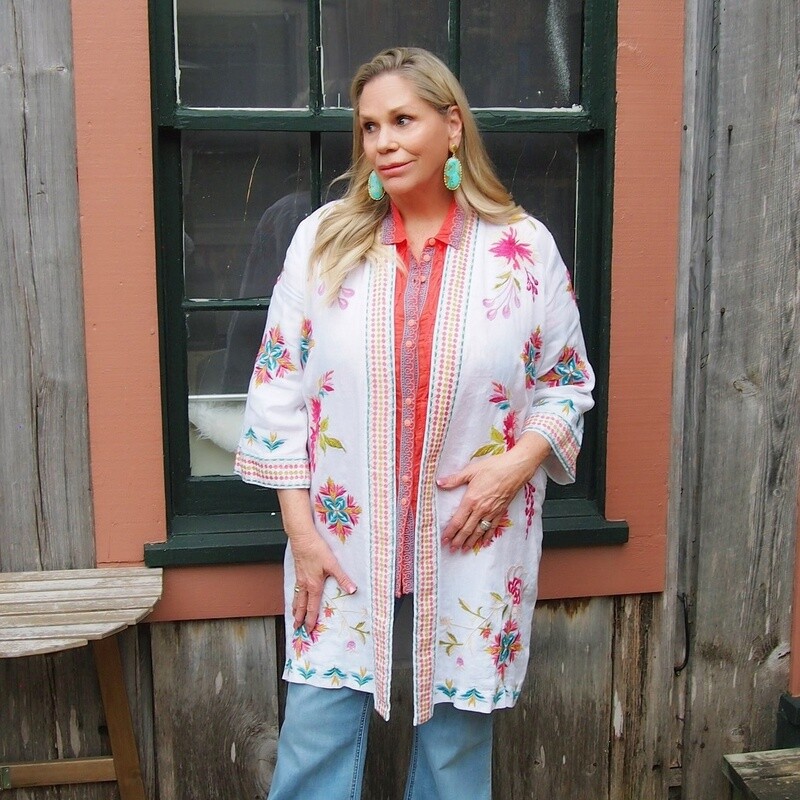 Julie Linen Kimono Coat