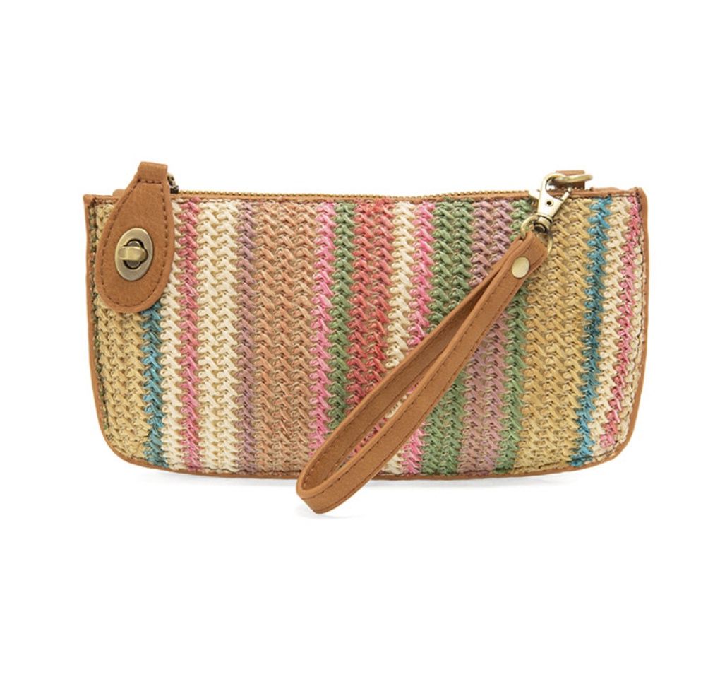 Straw Mini Wristlet Crossbody