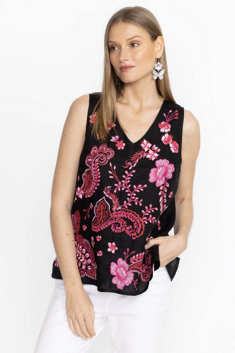 Cassia Button Back Tank