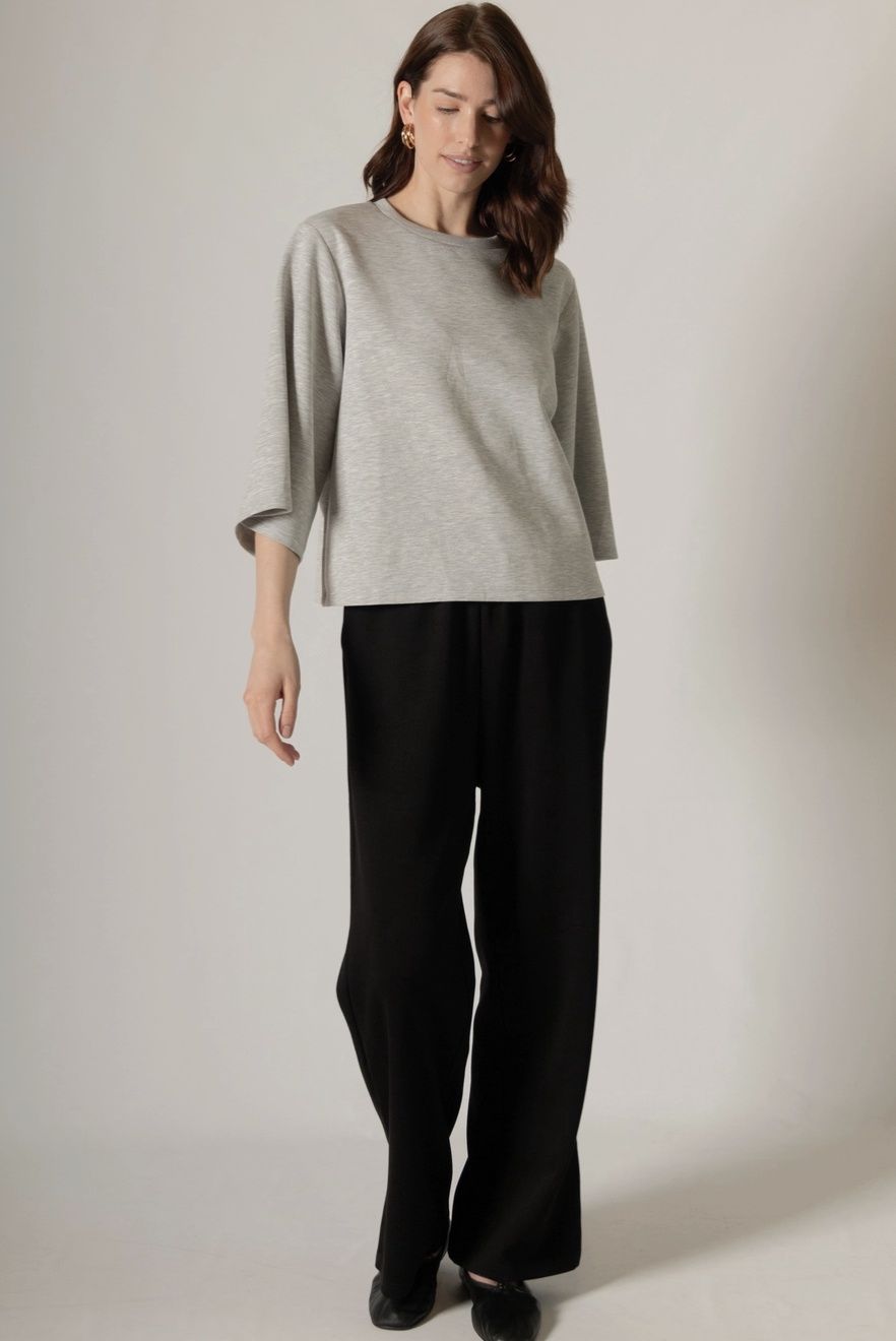 Grey 3/4 Sleeve Top