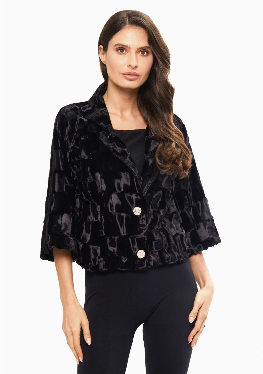 Faux Fur Poncho Jacket