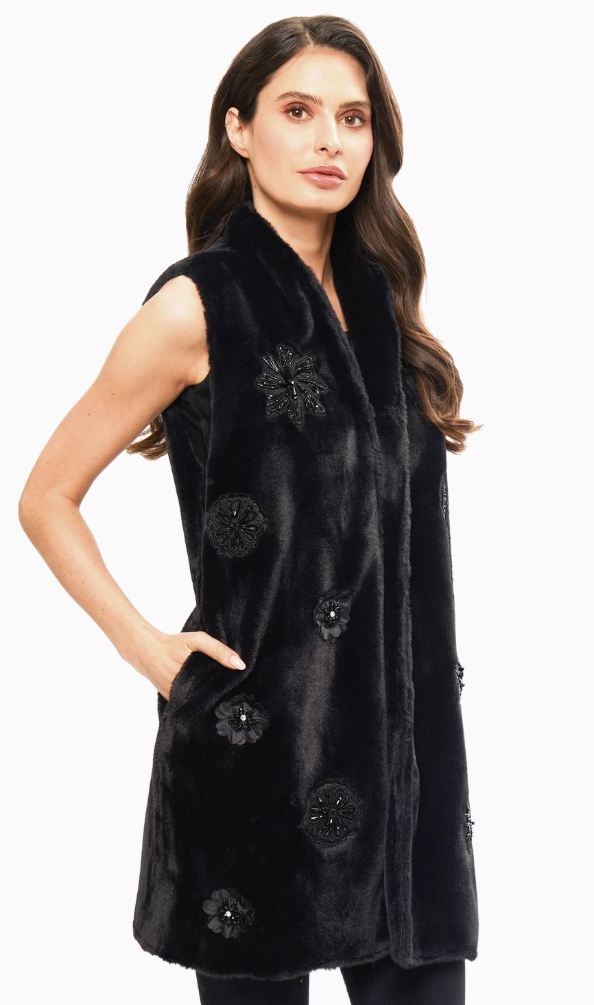 Faux Fur Long Vest