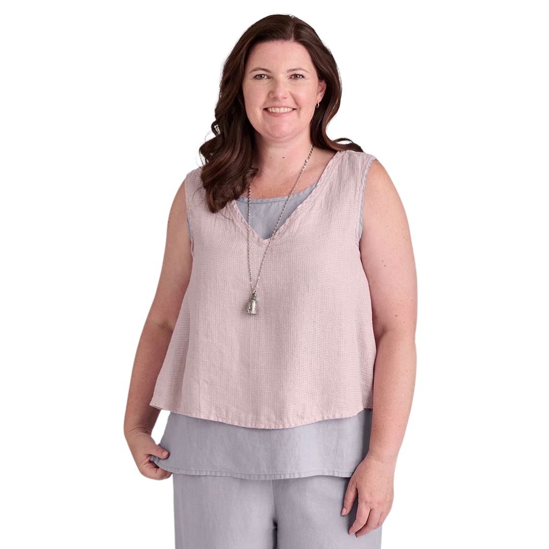Roxbury Crop Linen Tank Top