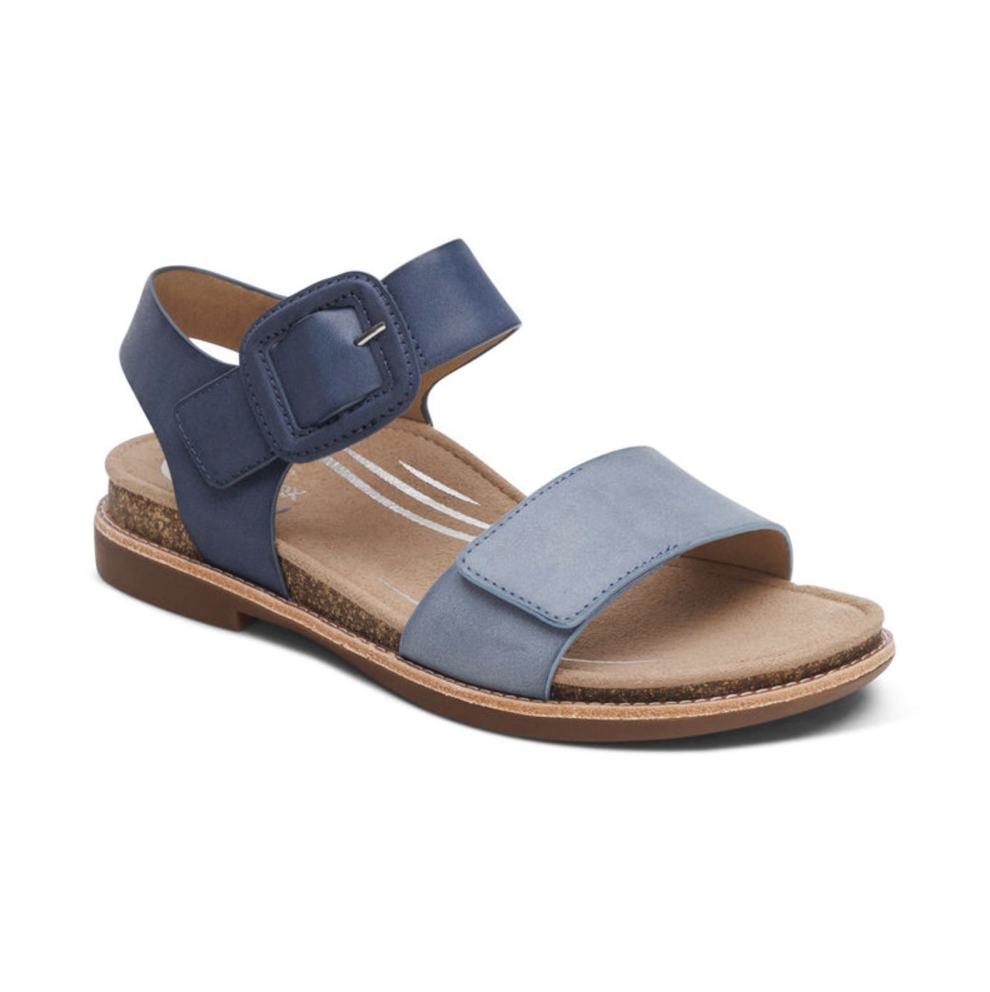 Claire Quarter Strap Sandal in Navy Mix