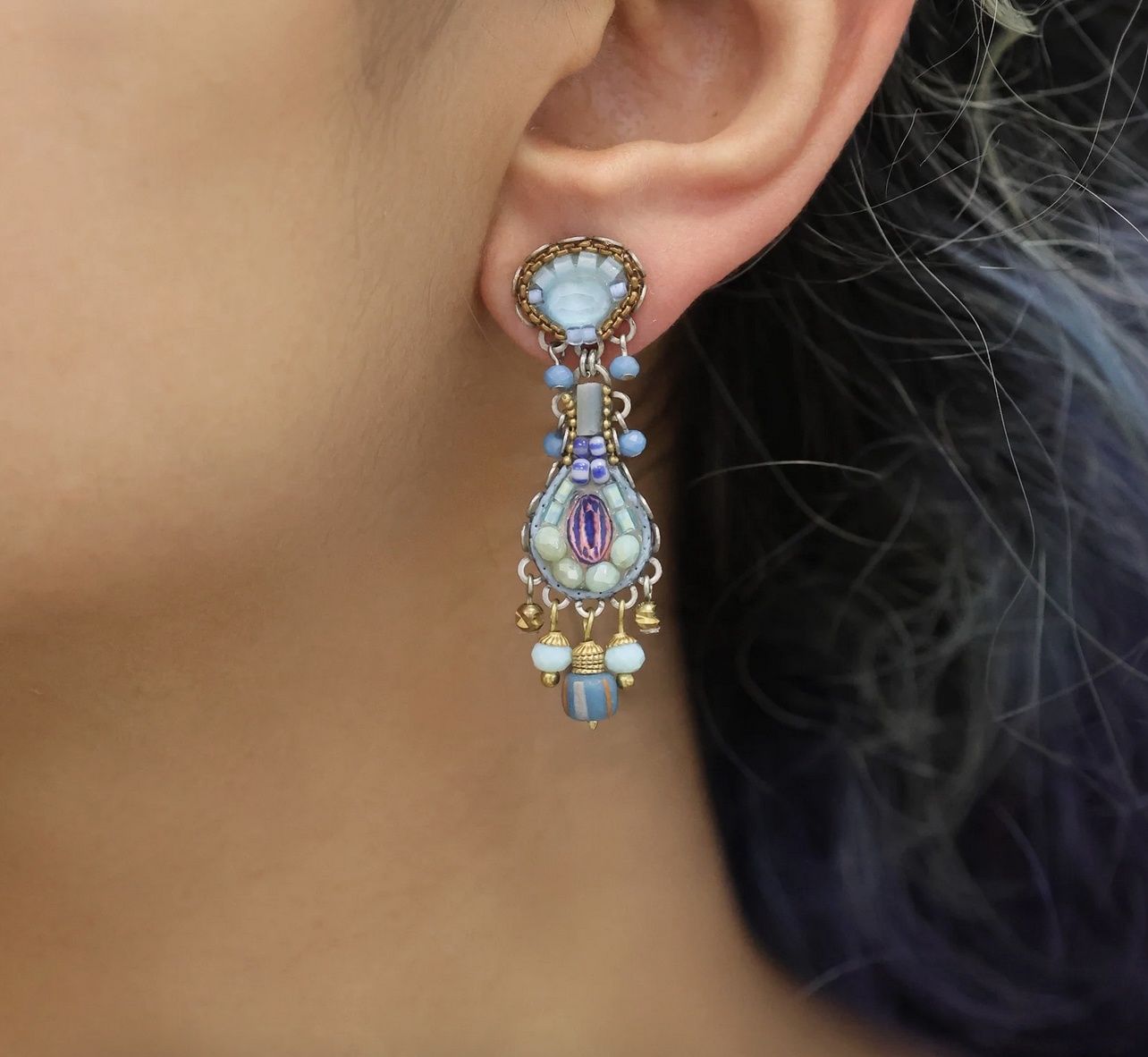 Flamingo Casual Earrings Blue Bird