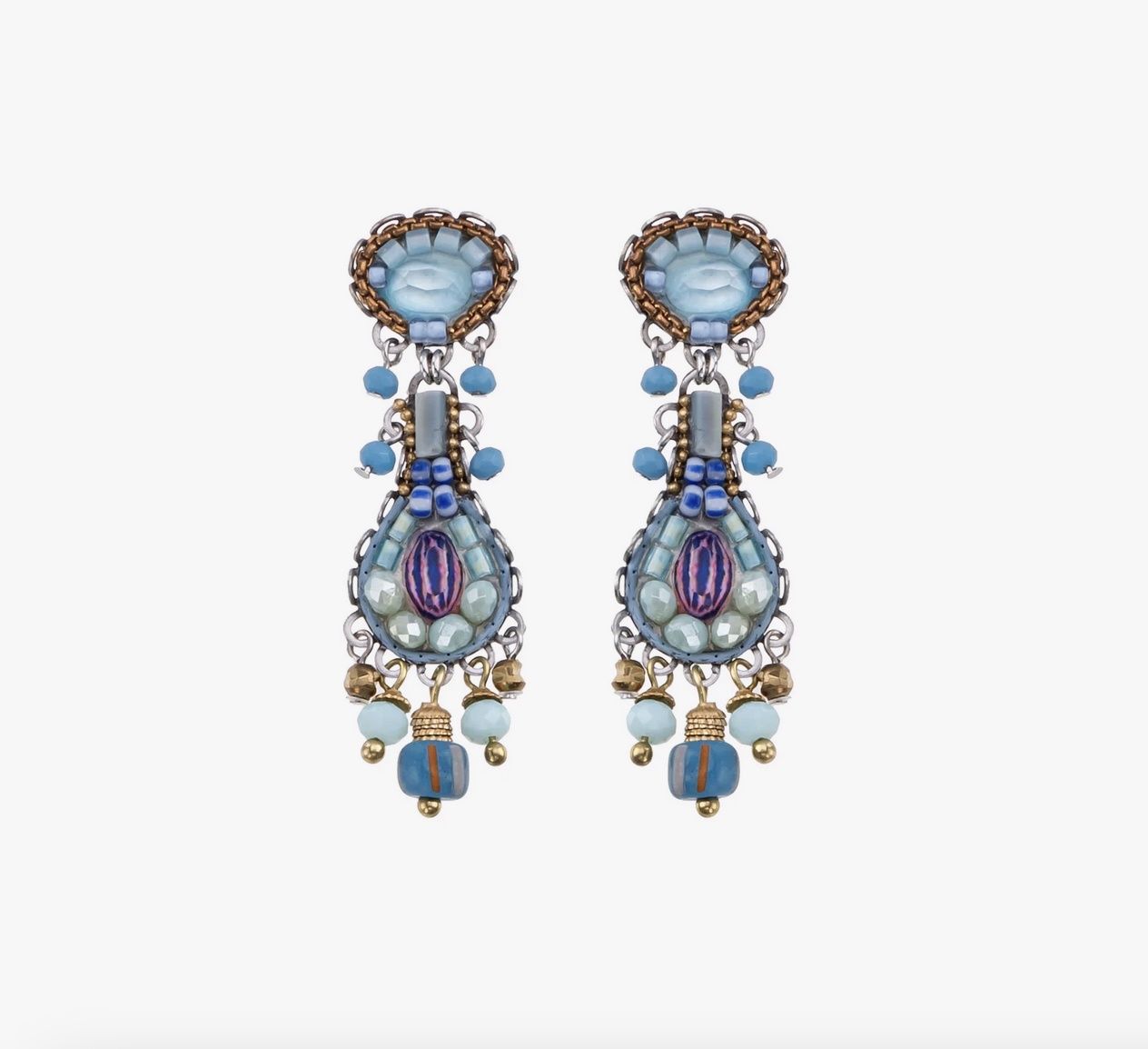 Flamingo Casual Earrings Blue Bird