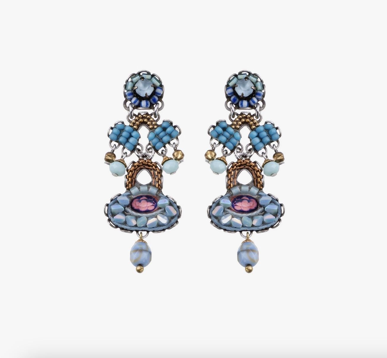 Falcon Dainty Earrings Blue Bird