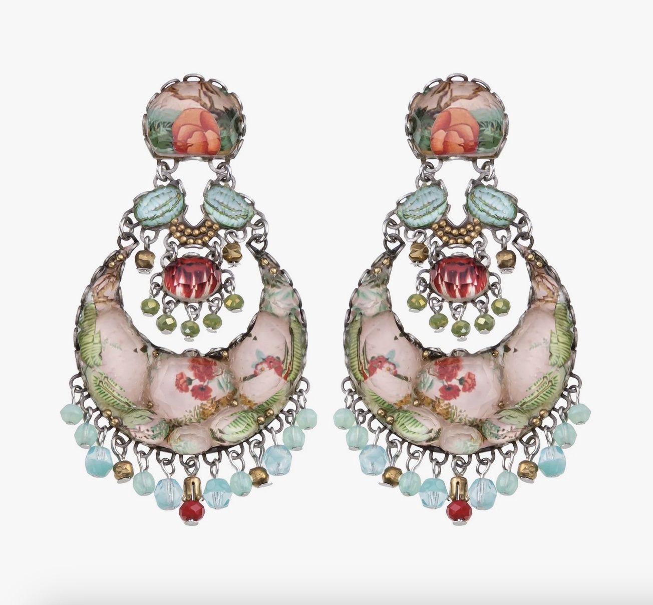 Anemone Bohemian Earrings Flower Garden