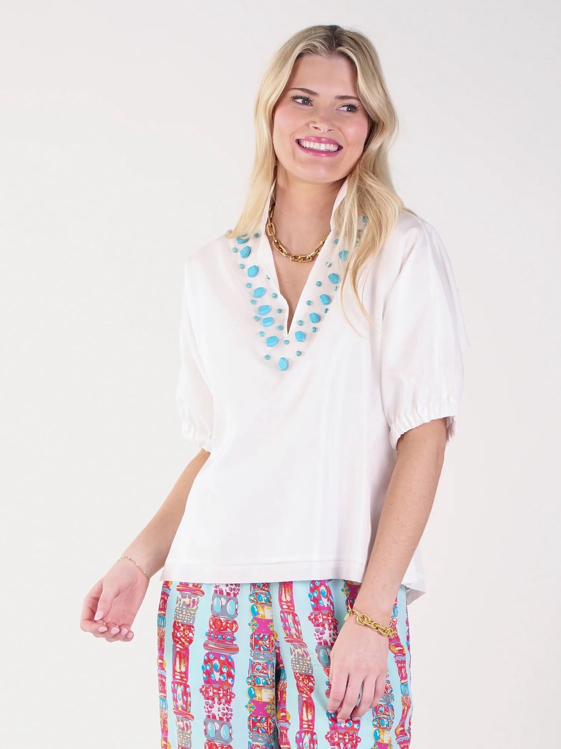 Taffeta Poppy Top