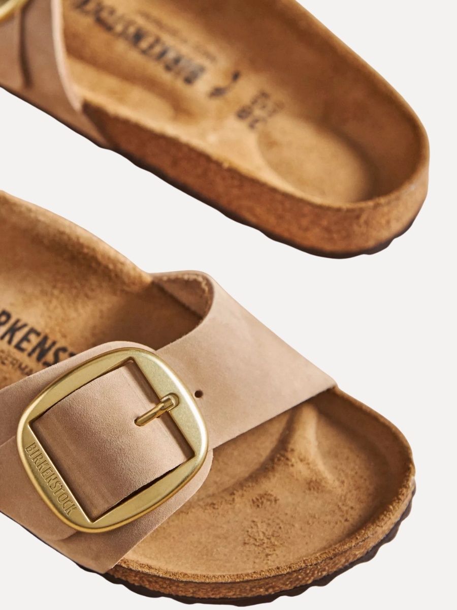 Birkenstock Madrid Big Buckle Nubuck Sandals - Sandcastle