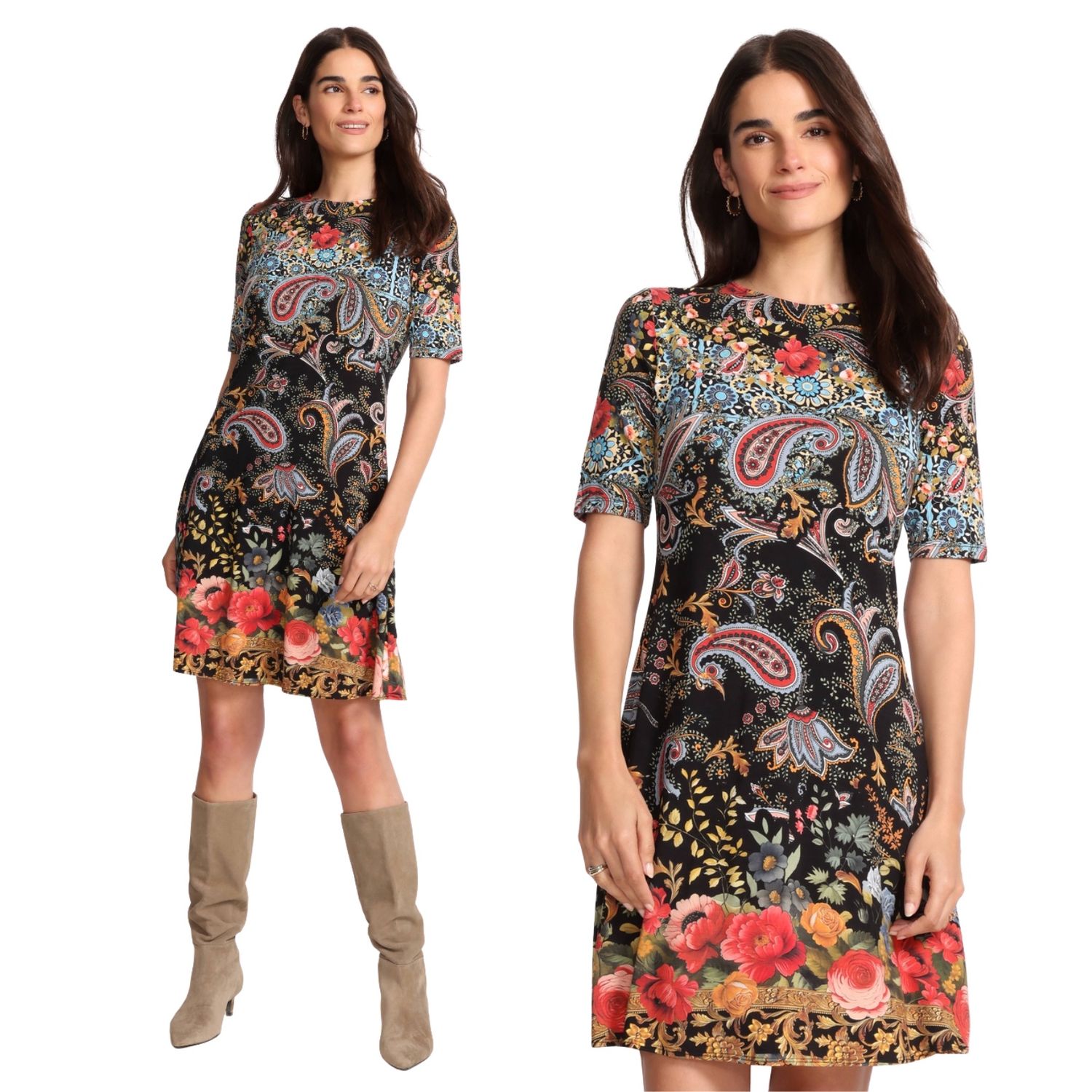 Leto Elbow Sleeve Dress