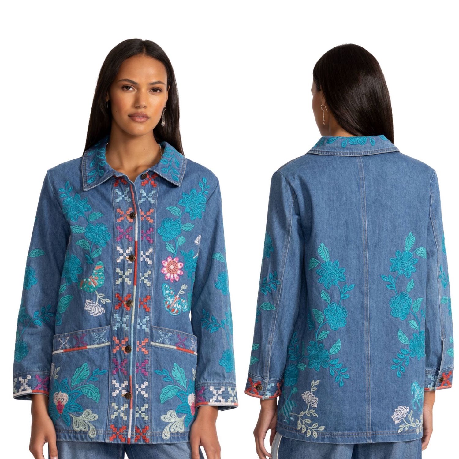 Petra Long Denim Worker Jacket