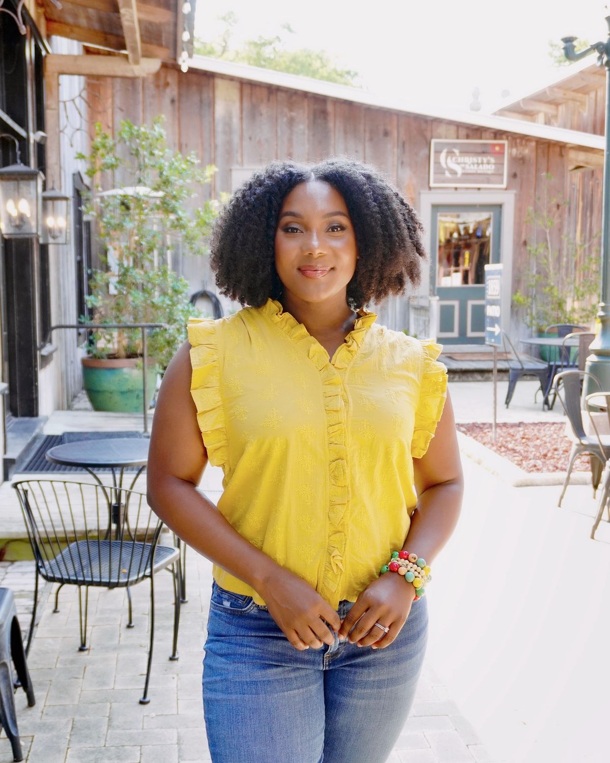 Eyelet Ruffled Top
