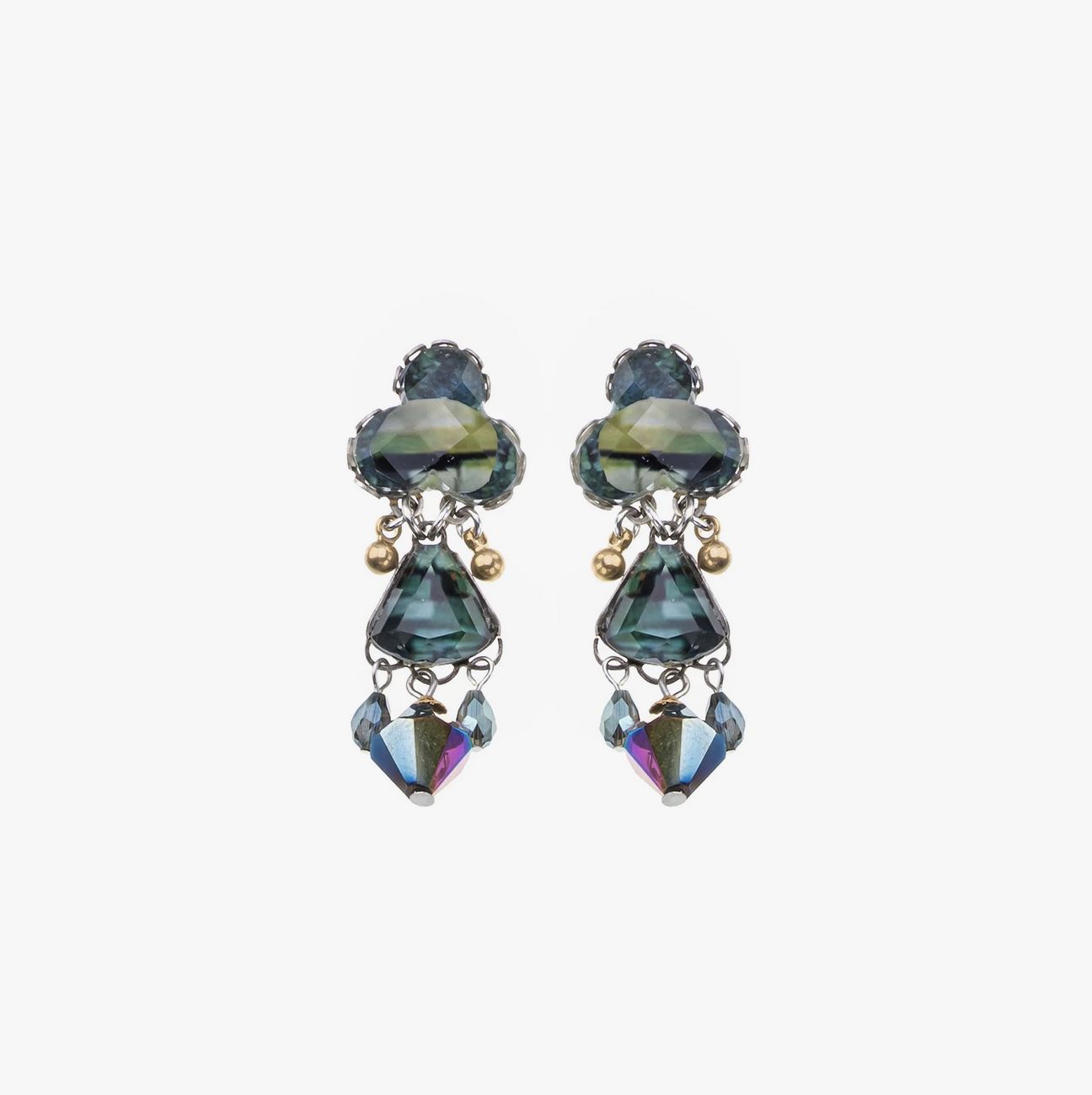Emerald Reflection Luniverde Earrings