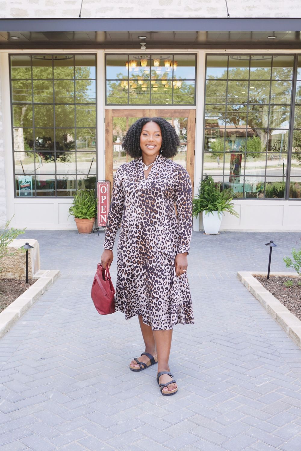 Leopard Gauze Midi