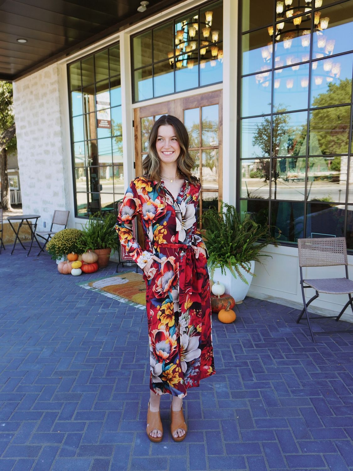 Half Placket Maxi Dress