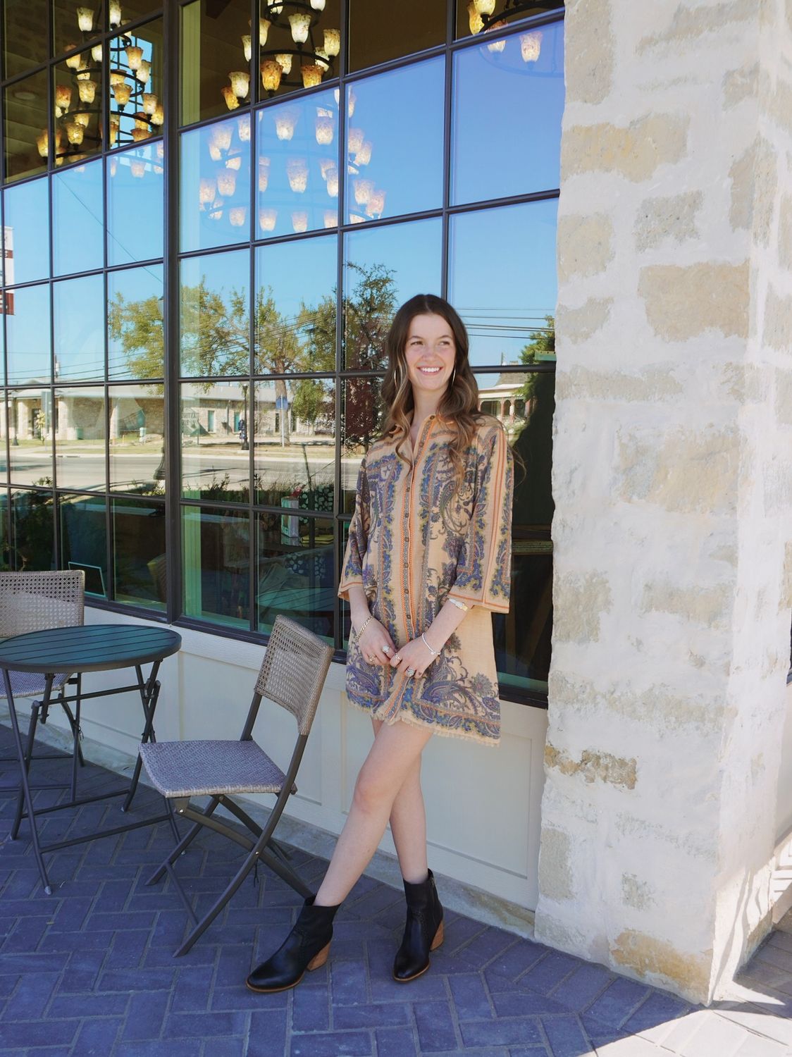 Paisley Border Shirtdress