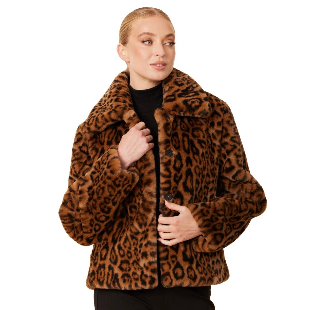 Dolce Cabo Faux Fur Leopard Jacket