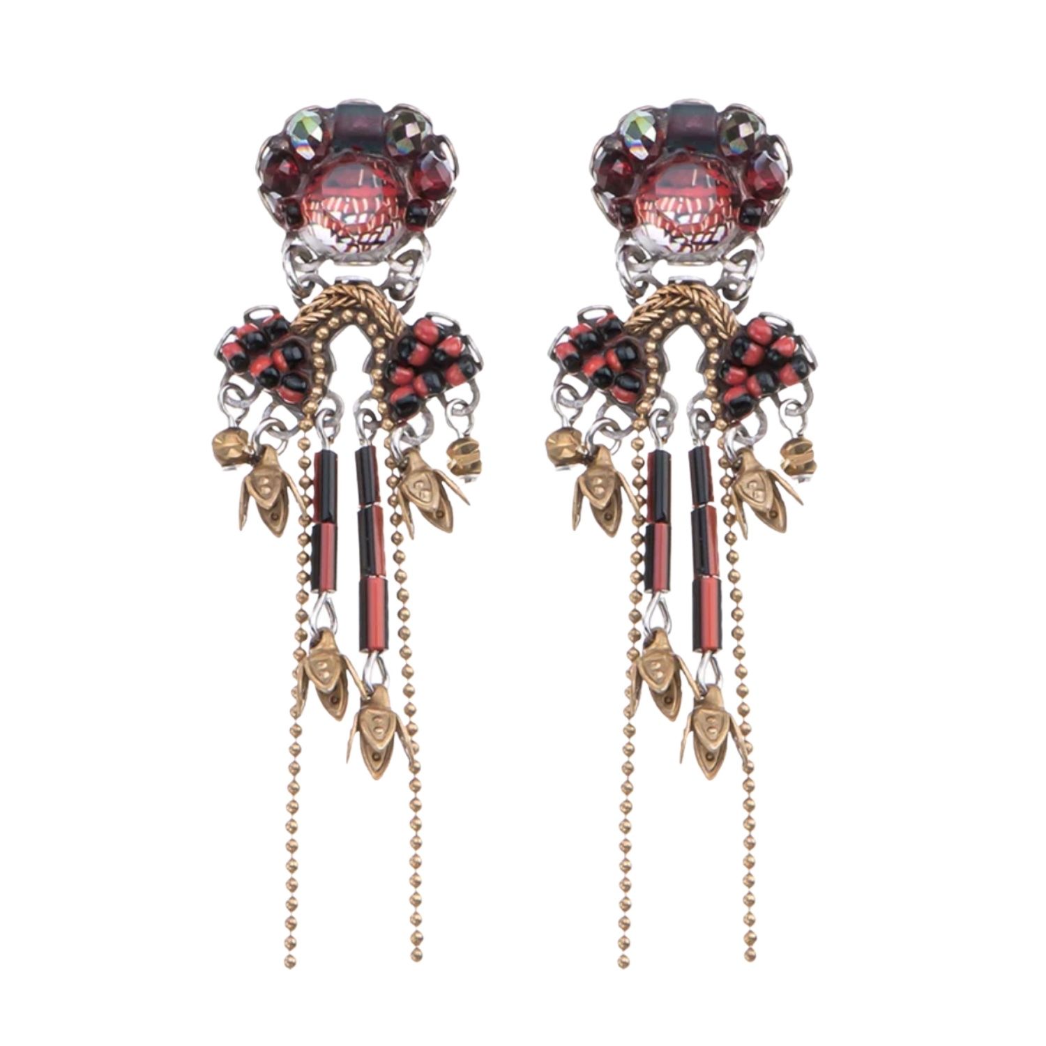 Noble Wine Flam Earrings