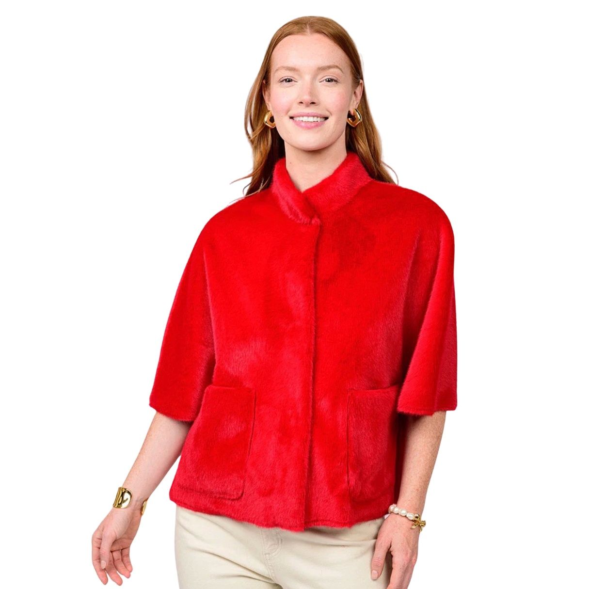 Faux Capelet Jacket