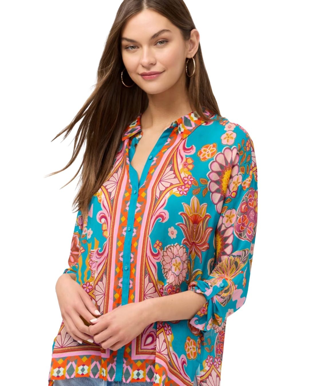 Endora Button Blouse