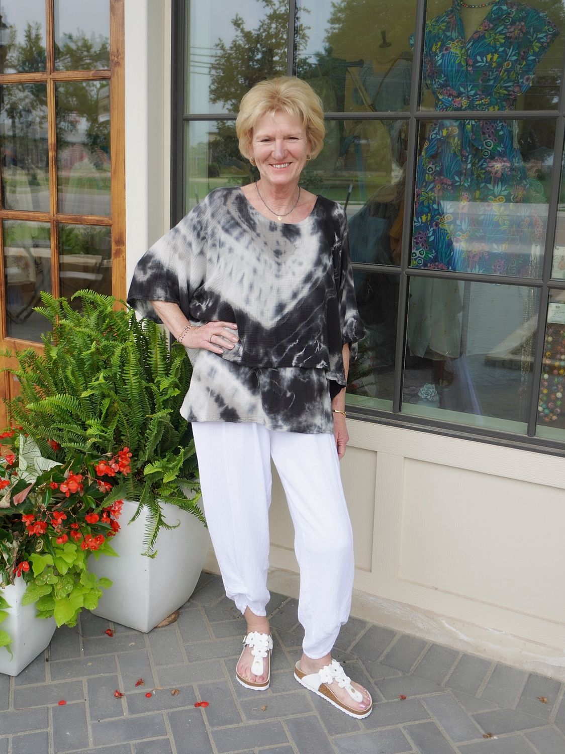 Twins Blouse - Marble Black