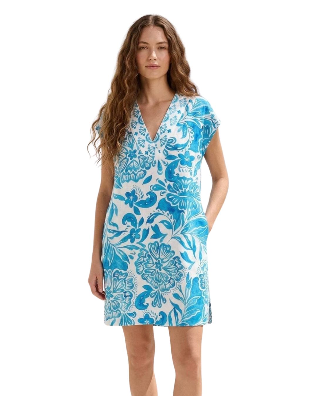 Wide Placket Dolman Dress