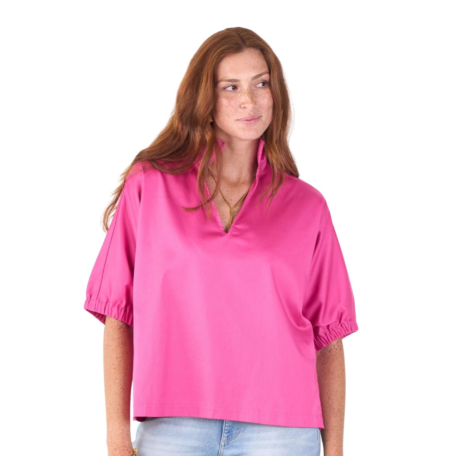 Fuchsia Fedora Poppy Top