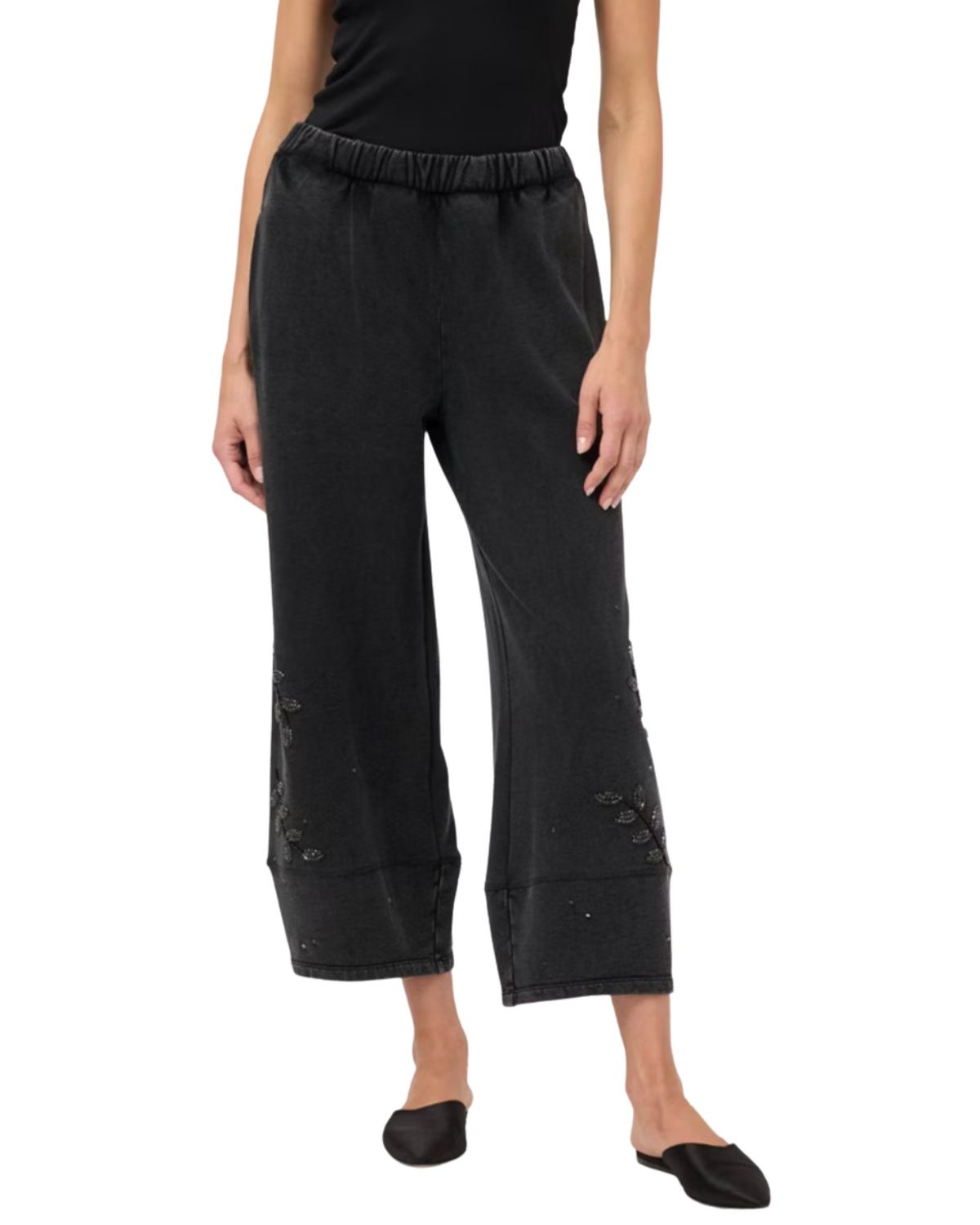 French Terry Linen Barrel Pant
