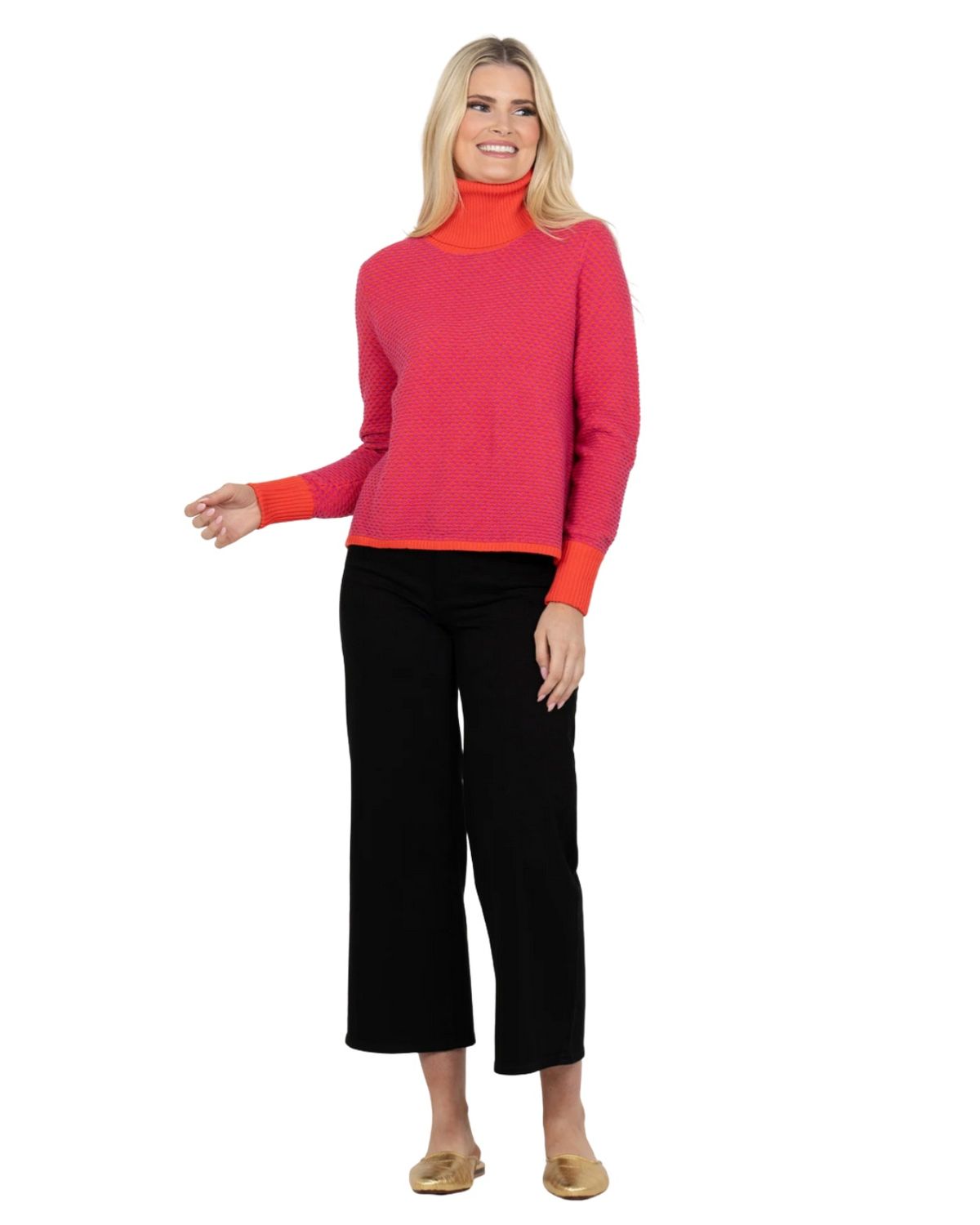 Novelty Cashmere Boxy Turtleneck