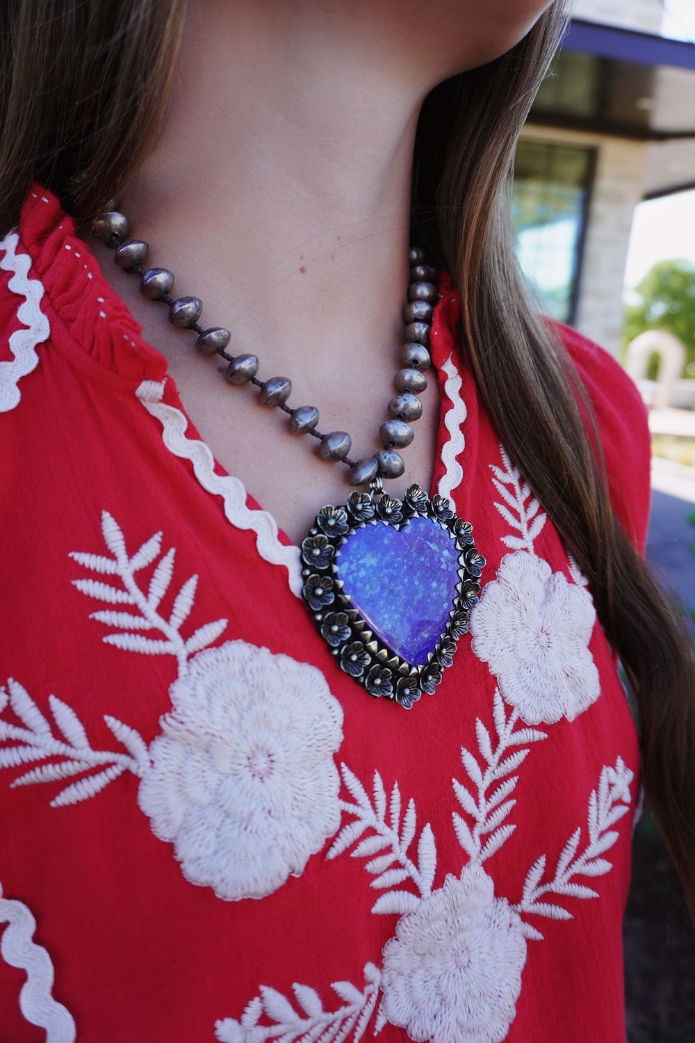 Lapis Heart Necklace