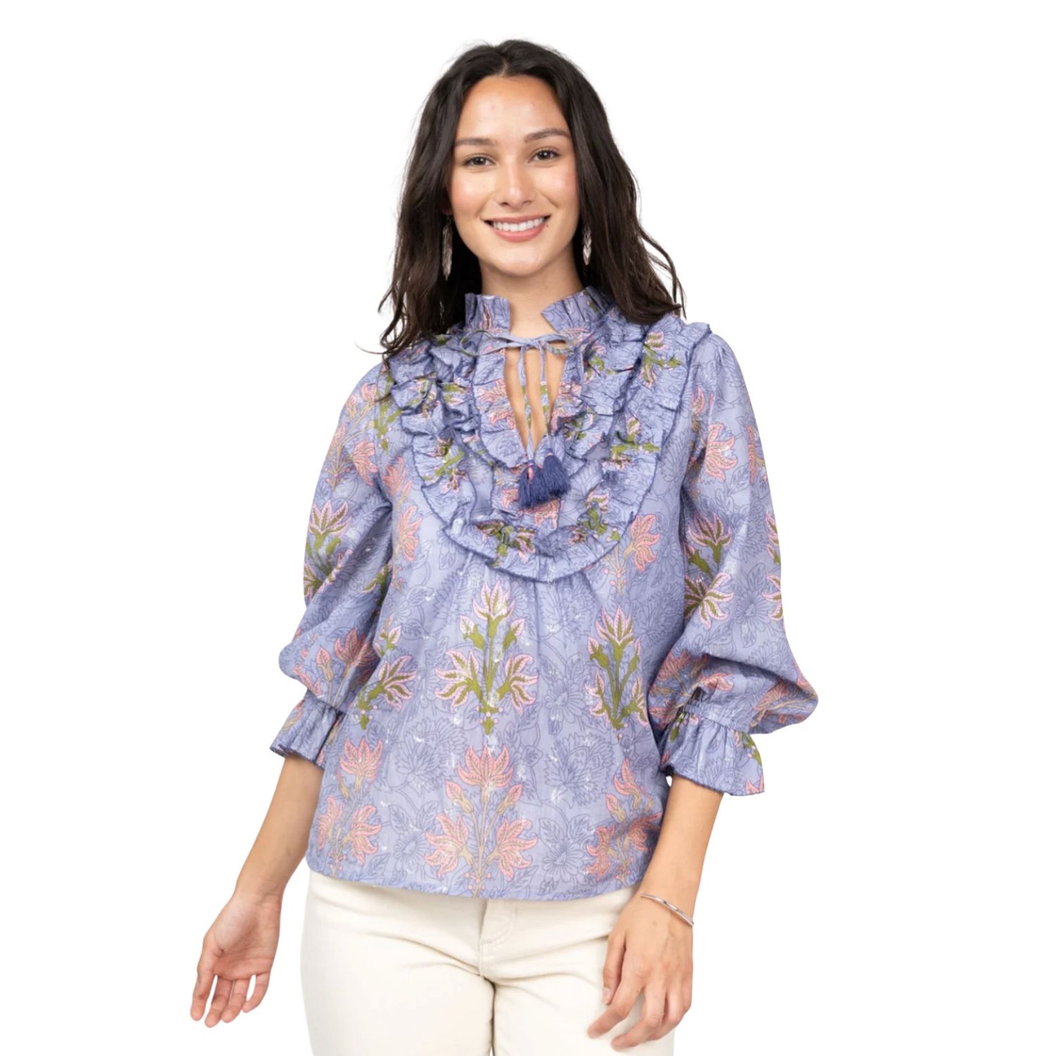 Block Print and Sparkle Top