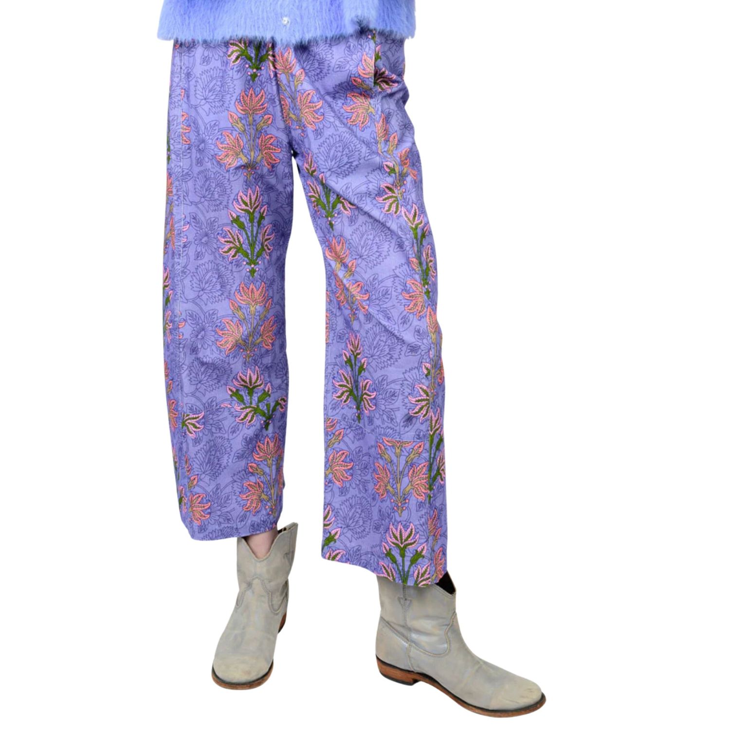 Block Print Corduroy Pants