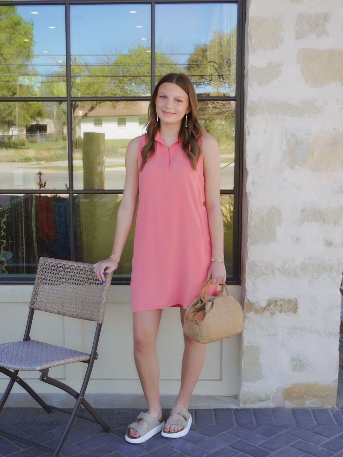 Wild Coral A-Line Dress