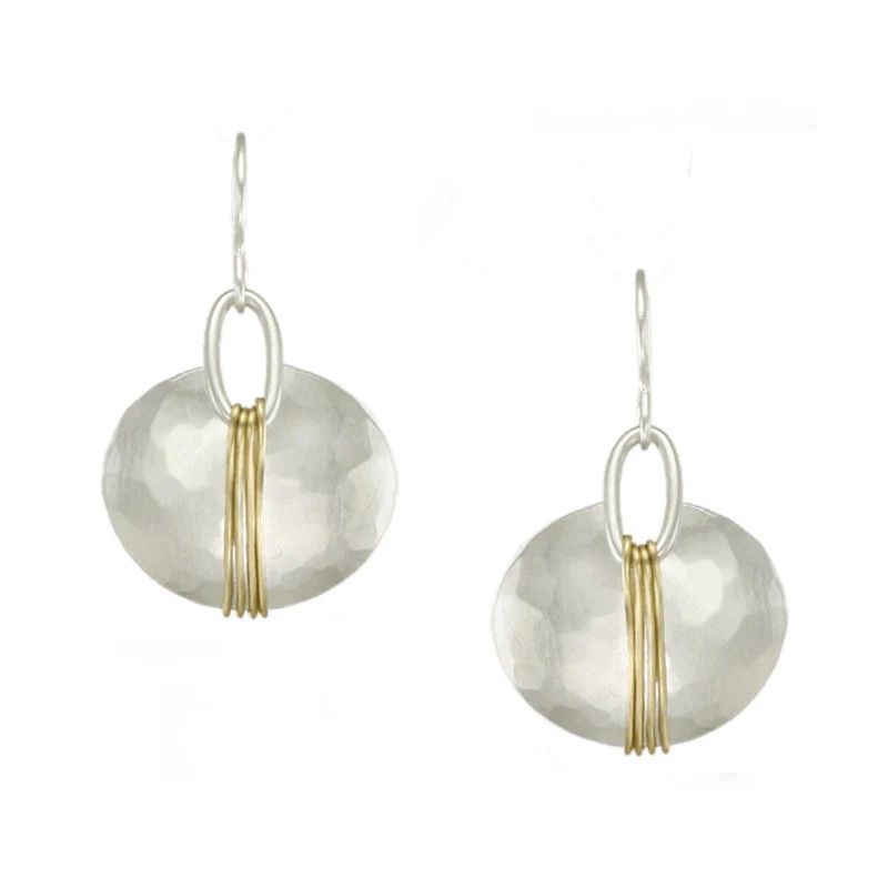Wire-Wrapped Oval Earring