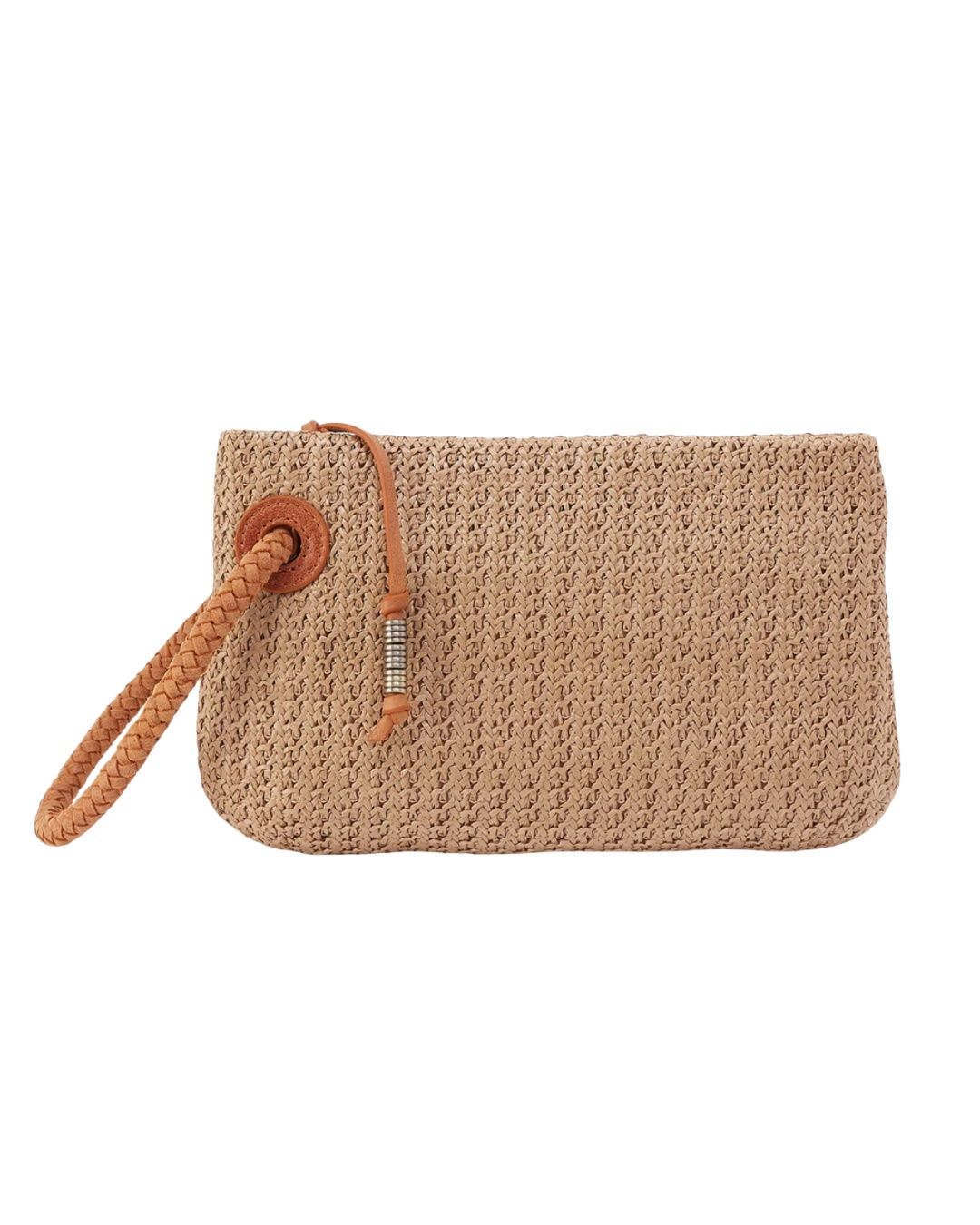 Daisy Daze Large Wristlet  - Meadow Woven Straw