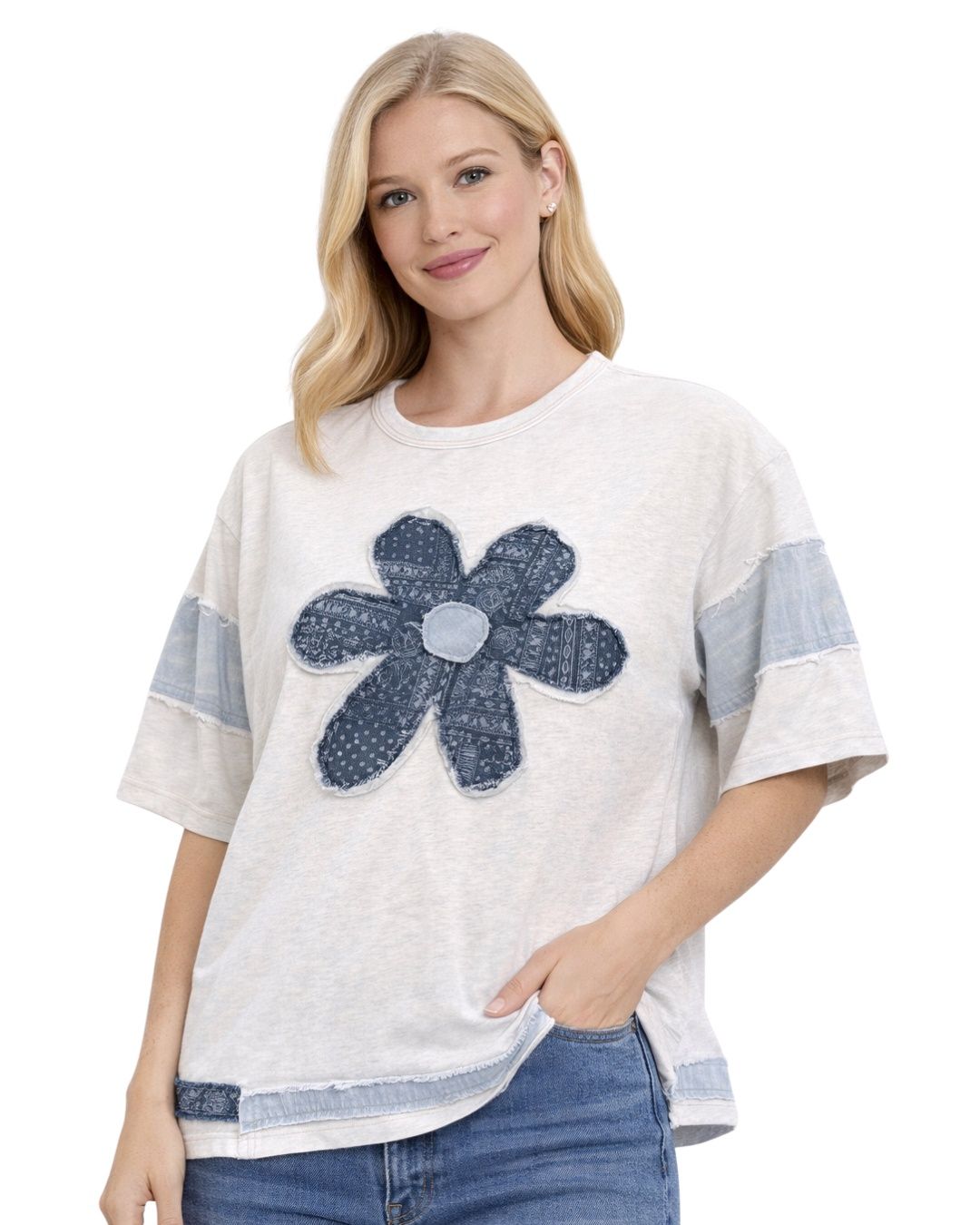 Daisy Patch Mineral Wash Top