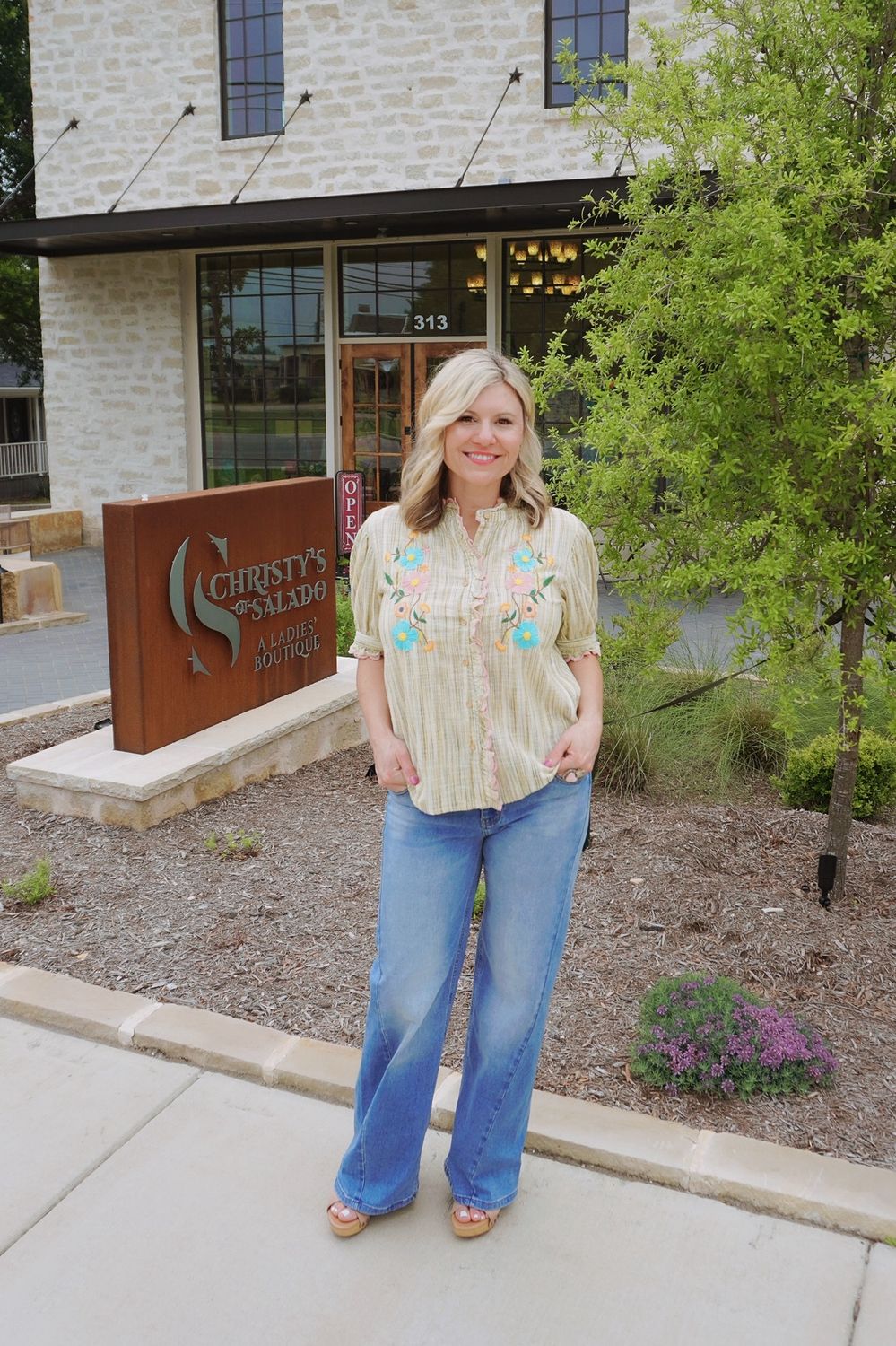 Ribbon Embroidered Blouse