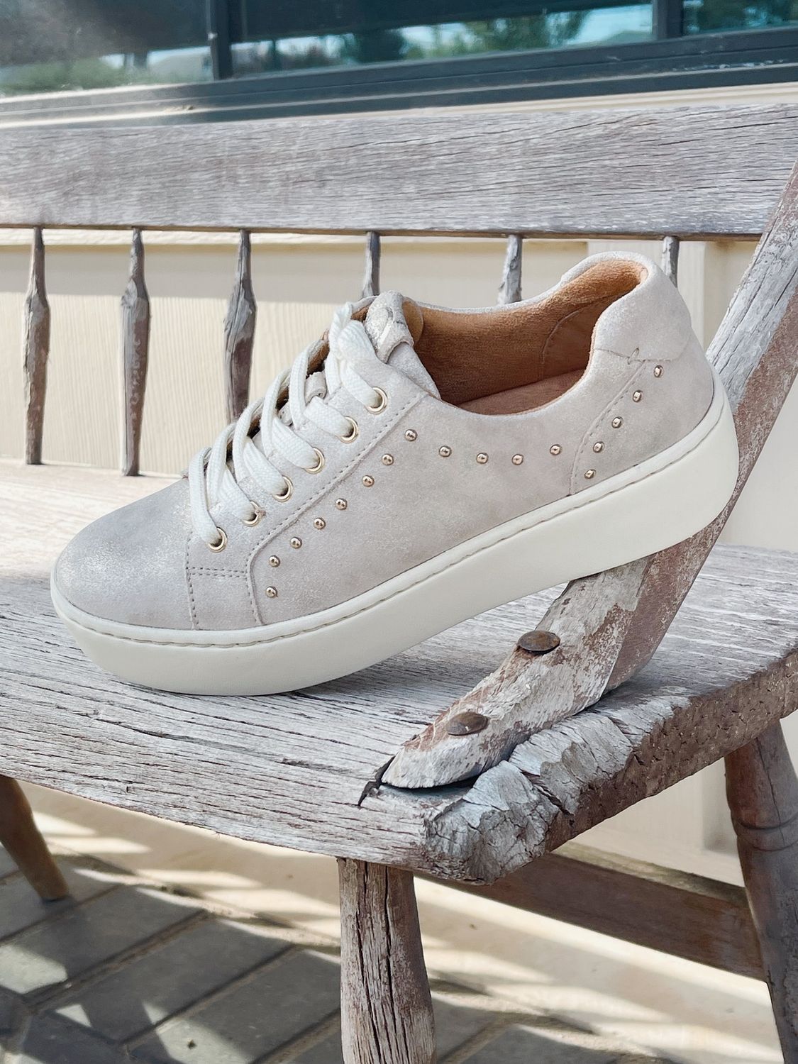 Mira Stud Champagne Sneaker