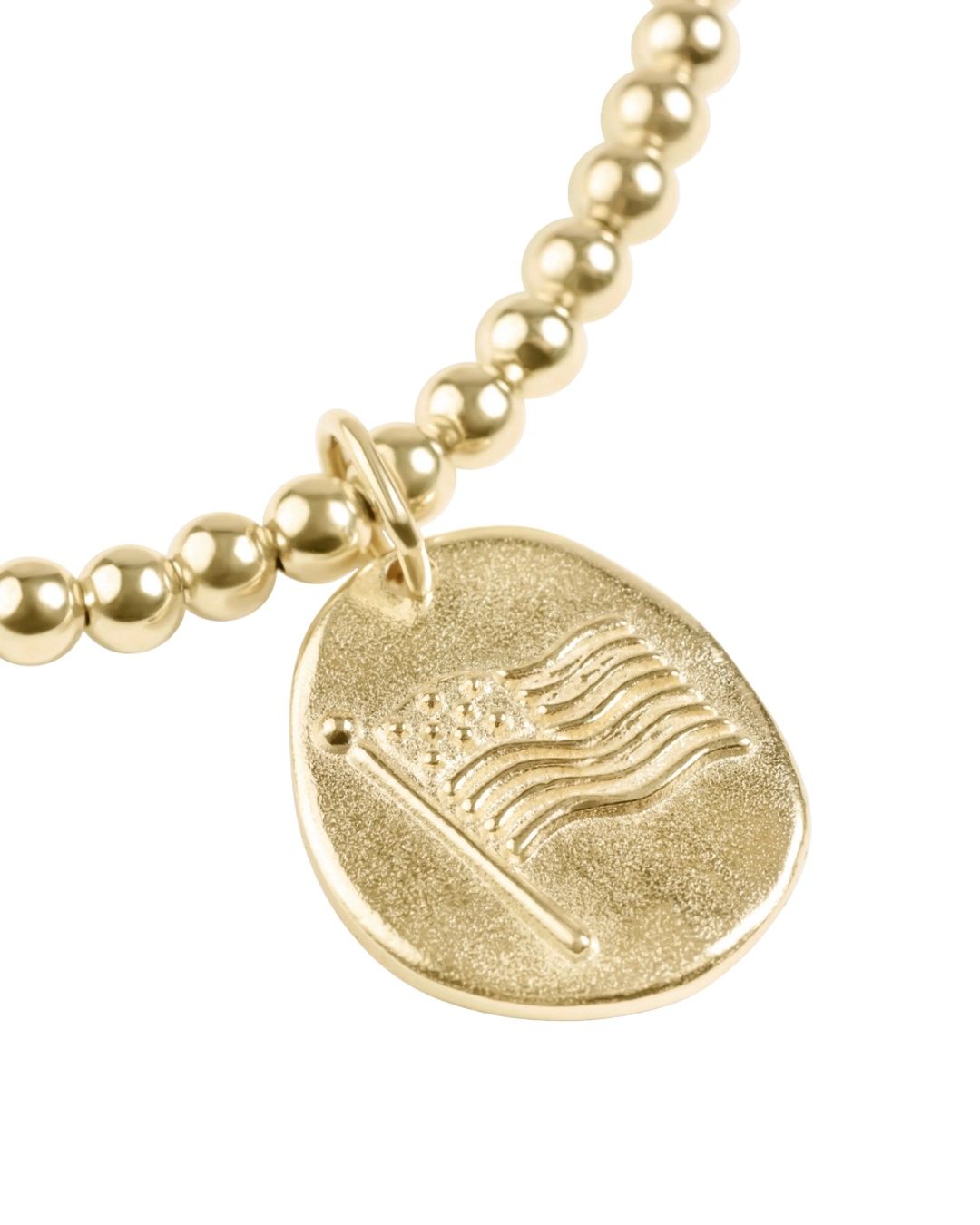 Classic Gold 3mm Bracelet - Inspire America Gold Disc