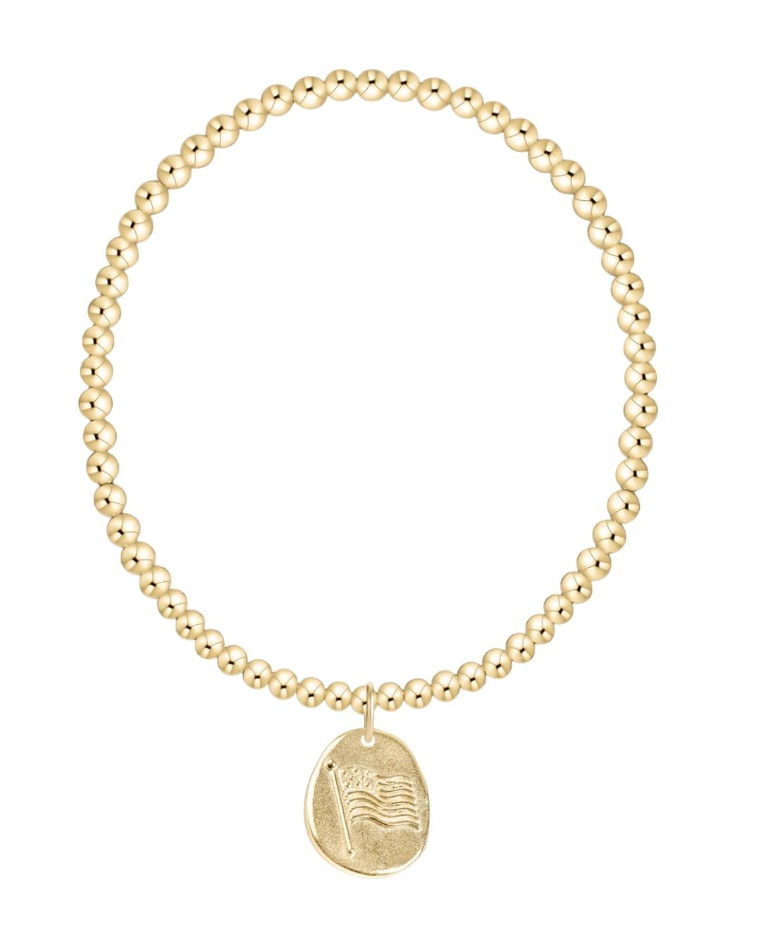Classic Gold 3mm Bracelet - Inspire America Gold Disc