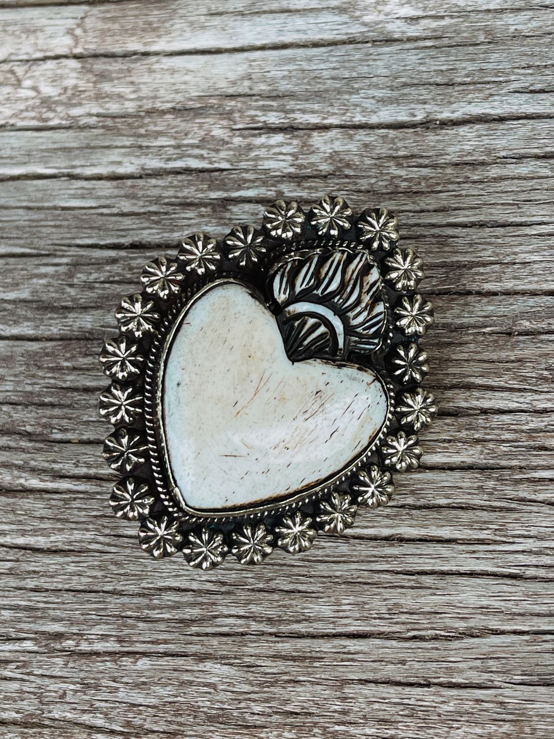 Silver Sacred Heart Ring